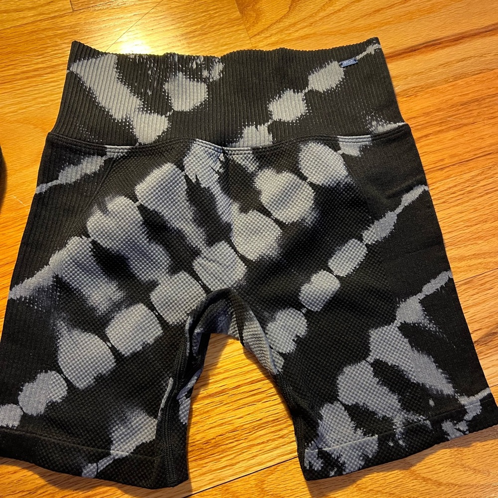 PINK Victoria's Secret Black and Gray Bike Shorts